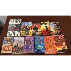 lot of 11 paperback Books Sandra Brown Nora Roberts Linda Laft Miller